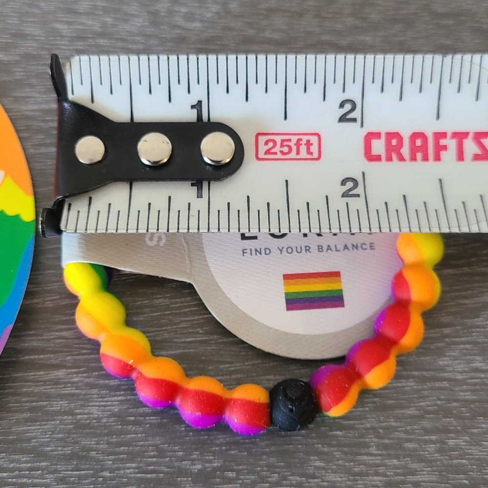 Lokai Bracelet Rainbow Swirl NWT Size Small Fashion Silicone Slip On - Picture 7 of 7